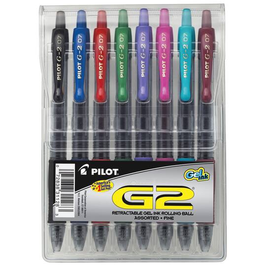 Pilot&#xAE; G2&#xAE; 0.7mm Retractable Gel Ink Pens 8 Set